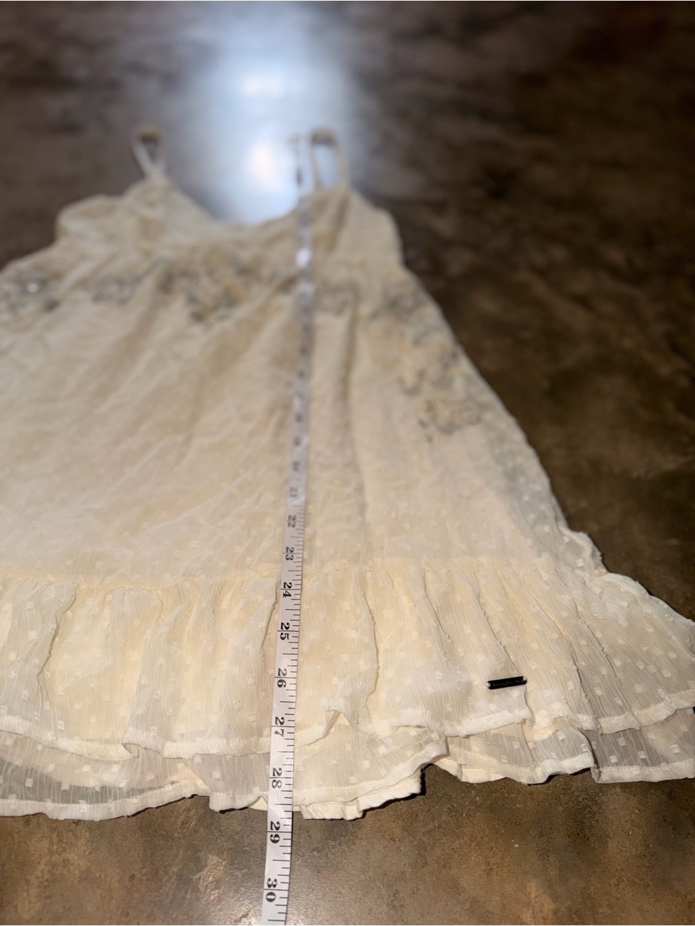 Abercrombie & Fitch Swiss Dot Embroidered Babydoll Mini Dress XS Homecoming - Picture 7 of 11